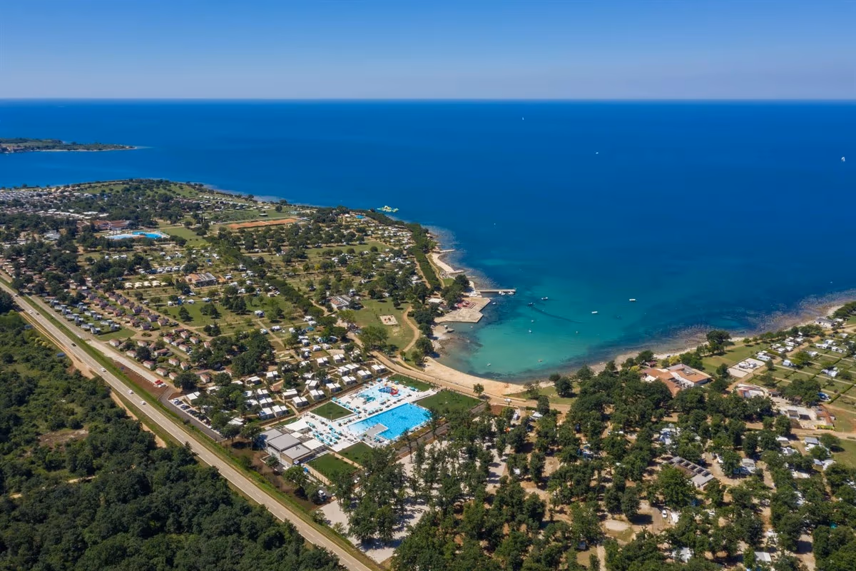 Overzicht van het terrein van Camping Park Umag